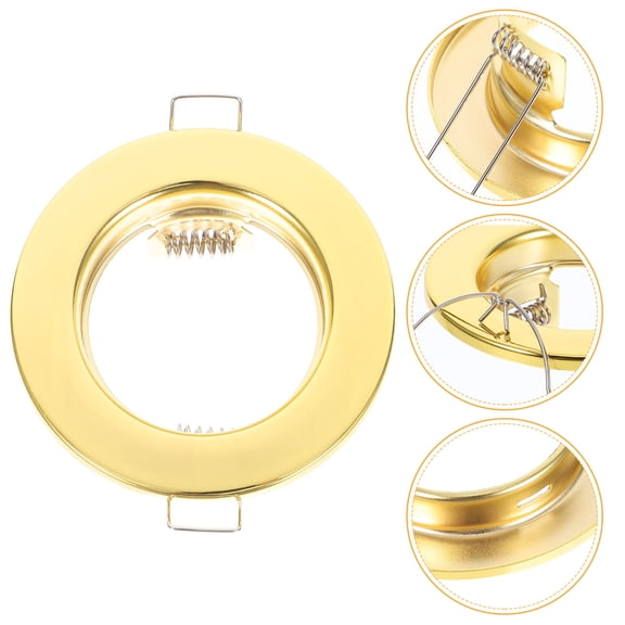 BESTYASH Golden Metal Light Housing Ring for Gu10 Recessed Downlight and Spotlight Trim