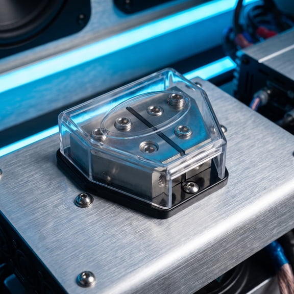 BESTYASH Car Stereo Power Wire Splitter Block with Noise Shielding for Enhanced Clear Audio and Performance