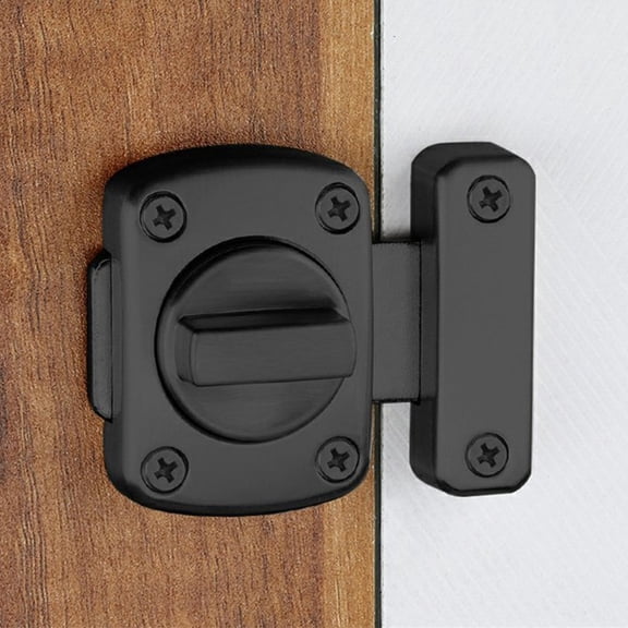 BESTYASH Versatile Black Slide Bolt Door Latch for Screen Doors and Inside Door Security