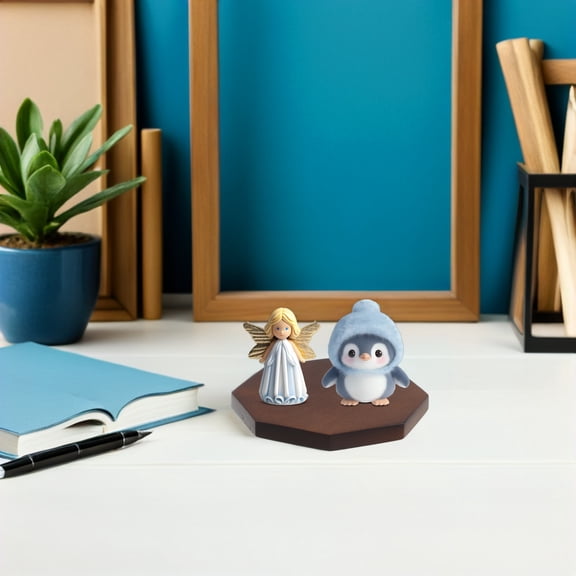 BESTYASH Dark Brown Wood Display Base for Figurines, Bonsai Plants, and Decorative Items - Versatile Stand for Home and Office