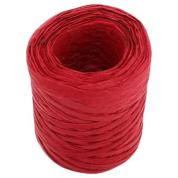 BESTYASH Versatile Red Raffia Ribbon Twine for Crafting Present Wrapping and Floral Use