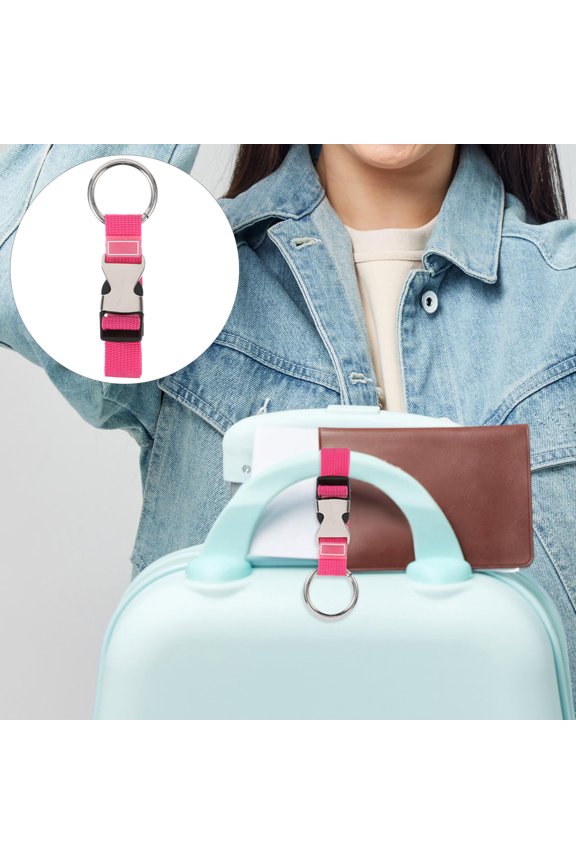 Adjustable Rosy Travel Luggage Belt Buckle Strap for Suitcase Fixing and Easy Identification