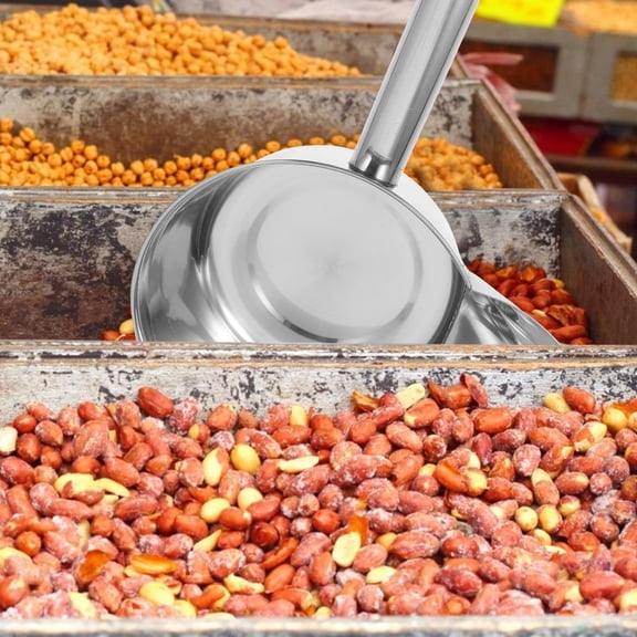 BESTYASH Versatile Stainless Steel Kitchen Shovel for Popcorn Grain Flour and Candy Serving