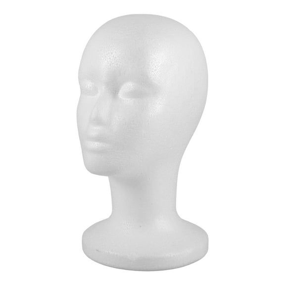 BESTYASH Hat Display Stand White Foam Mannequin Head with Stable Support 1Pack
