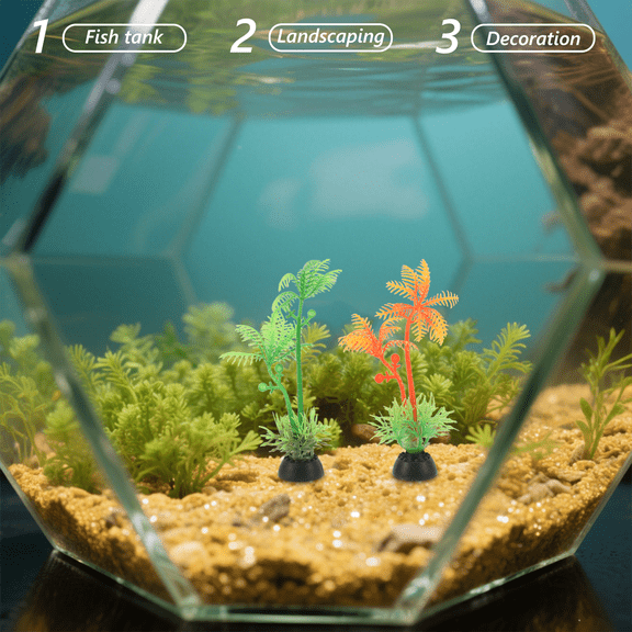 BESTYASH Vibrant Assorted Color PVC Fish Tank Decorations for Aquariums Enhancing Tropical Habitat 60pcs