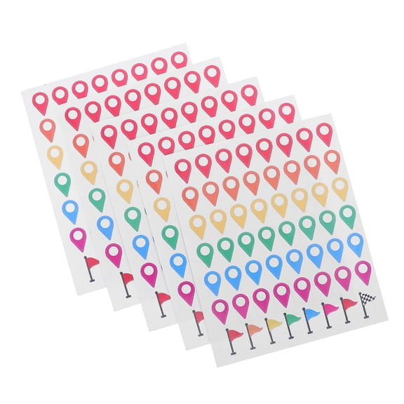BESTYASH Vibrant Color Coded Map Stickers for Travel Location Marking and Adventure Tracking
