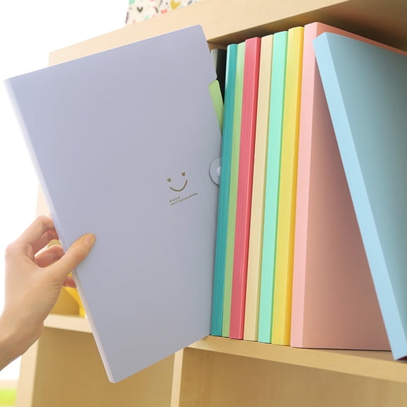 BESTYASH Violet Folder with Snap Closure Plastic Expanding File Folder for Travel Office Use