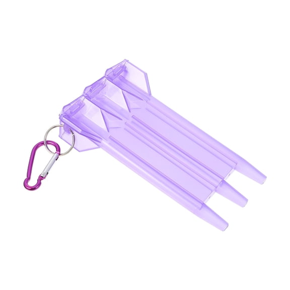 BESTYASH Steel Darts Storage Box Violet Plastic Case with Carabiner and Durable Design