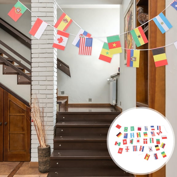 BESTYASH Vivid Assorted Colors Soccer Flag Banner for Party and Event Decoration