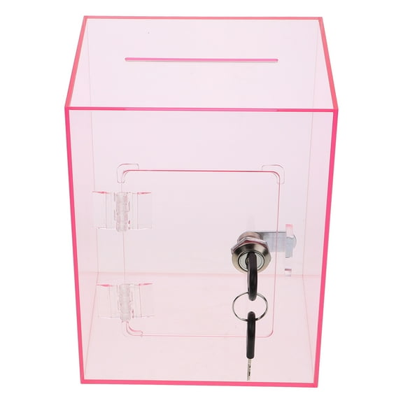 BESTYASH Acrylic Lockable Donation Box for Fundraising, Voting, Office Use - 1 Collection Container