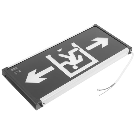BESTYASH Wall Emergency Light Black LED High Brightness Exit Indicator for Public Places with Hanging Feature
