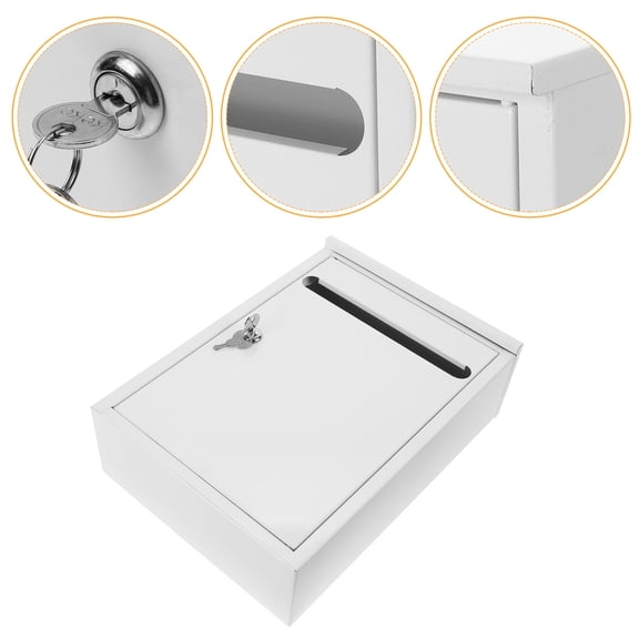 BESTYASH Wall Mount Suggestion Box Complaint Box Box For Donations Comments And Feedback Wall Mounted Mailbox