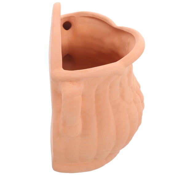 BESTYASH Wall Mounted Terracotta Flower Pot Hanging Planter for Indoor Outdoor Use, Plant Holder