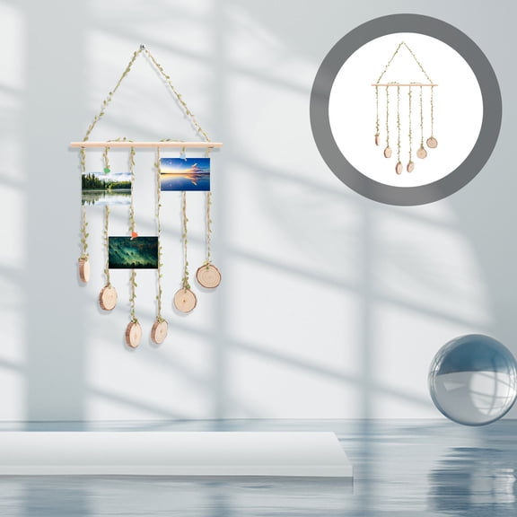 BESTYASH Wall Photo Hangings Picture Postcard Hanger Multi Wood Photo Display 1Pcs