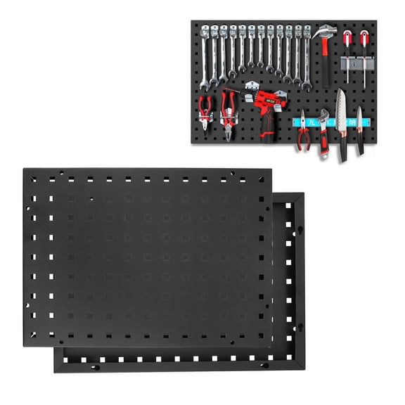 BESTYASH Wall Storage Rack Pegboard Panel Made from Corrosion Resistant Black Steel Material