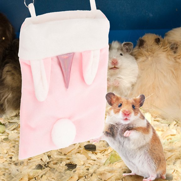 BESTYASH Pink Ferret Hammock for Cage Soft Lint Material Cozy Bed for Small Pets