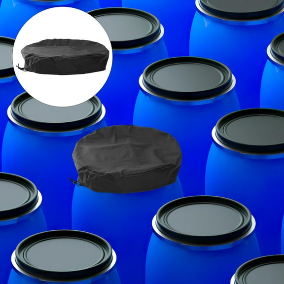 BESTYASH Water Bucket Cover 1Set Oxford Cloth Grey Dustproof Protection for Outdoor Garden