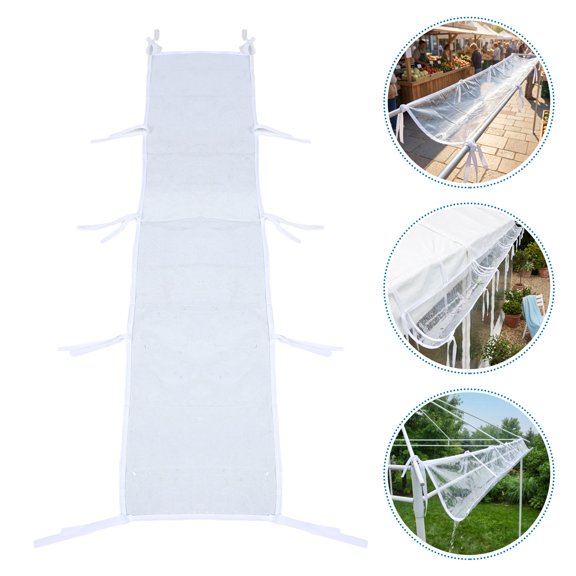 BESTYASH Waterproof Canopy Rainwater Gutter for Tents Transparent Outdoor Pop Up Gutter System