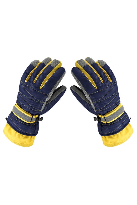 Super Warm Winter Gloves with High Density Cotton Lining and Lock Clip for Skiing