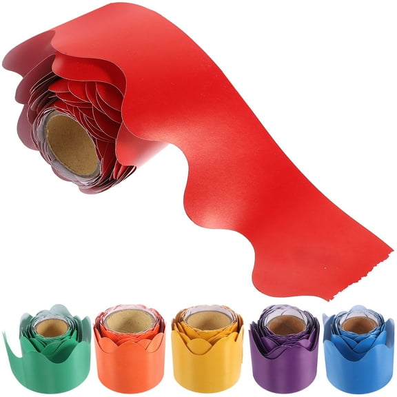 BESTYASH Wavy Blackboard Border Stickers for Classroom Decorations 6 Rolls