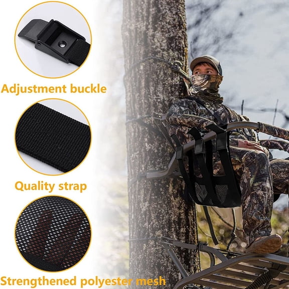BESTYASH Wear Resistant Nylon Tree Stand Chair Adjustable Mesh Seat Portable for Outdoor Use