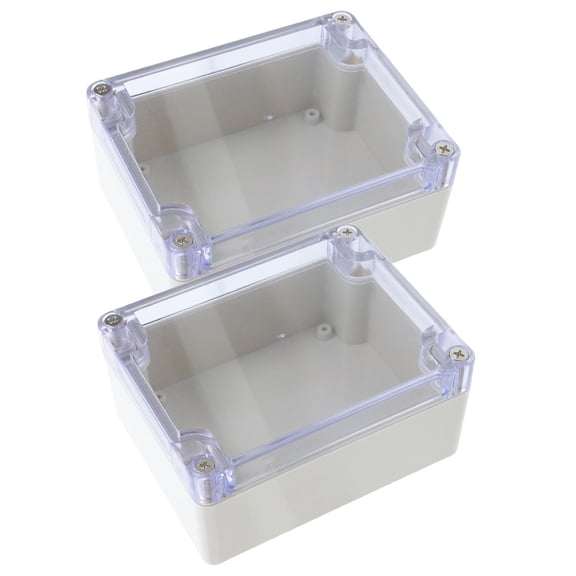 BESTYASH Weather-Resistant White Plastic Enclosure Box with Transparent Cover for Outdoor Electronic Devices