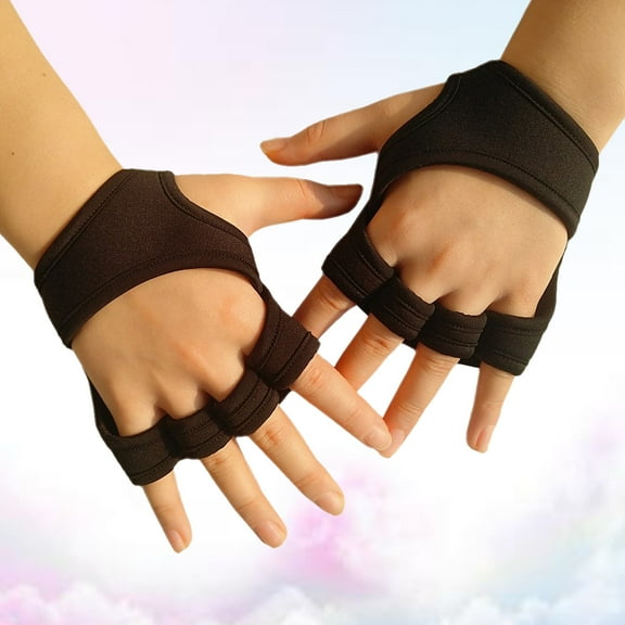 BESTYASH Weight Lifting Gloves Black with Non Slip Silicone Palm Protection and Wrist Strap