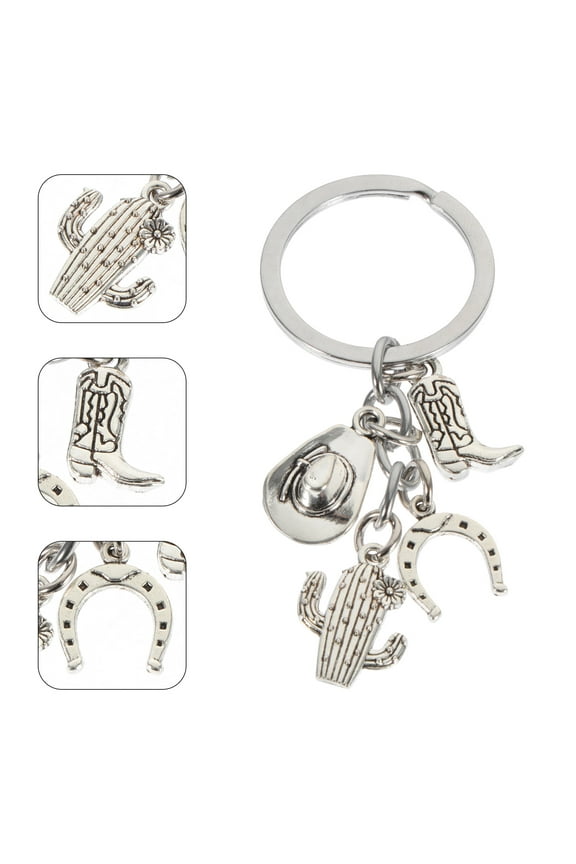 Western Keyring Metal 1Pack Fashionable Appearance Keychain Decor for Everyday Use