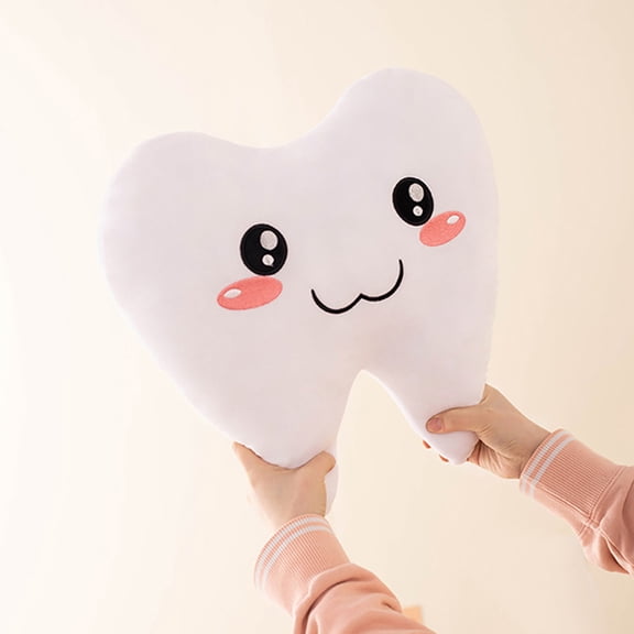 BESTYASH Whimsical Design Tooth Plush Tooth Pillow Multi Cloth Oral Habit Reminder Bedroom Use 1Pcs