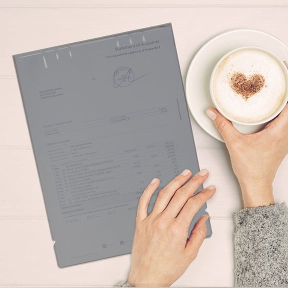 BESTYASH White A4 Binder Transparent Notebook Shell Practical Loose Leaf File Binder for Office