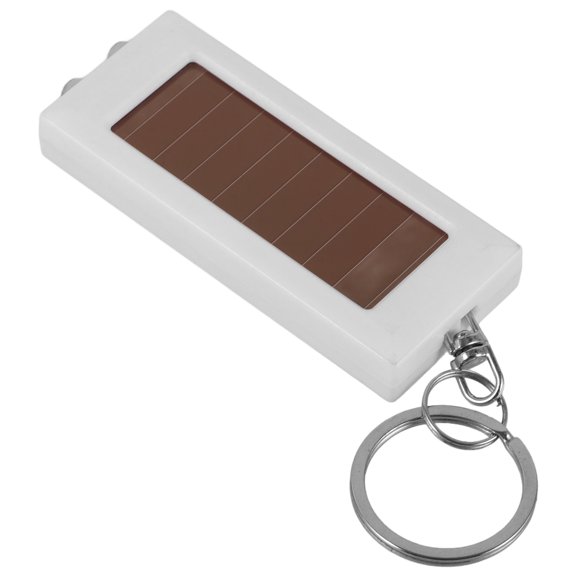 BESTYASH White ABS Emergency Flashlight Keyring Light with Solar Charging, Built to Last for Home Use