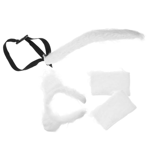 BESTYASH White Animal Ears and Tail Costume Set Lightweight Comfortable for Cosplay Performances