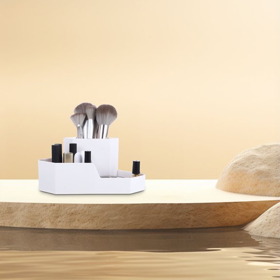 BESTYASH White Clear Plastic Makeup Storage Container Organizer for Cosmetic Accessories