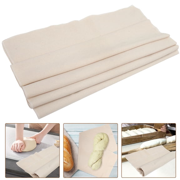 BESTYASH White Cotton Bread Dough Cloth, Thick Non-Stick Baking Mat, Kitchen Accessory for Bread Making