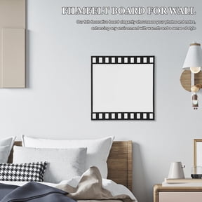 BESTYASH Creative White Felt Bulletin Board for Wall Vintage Filmstrip Style Home Decoration