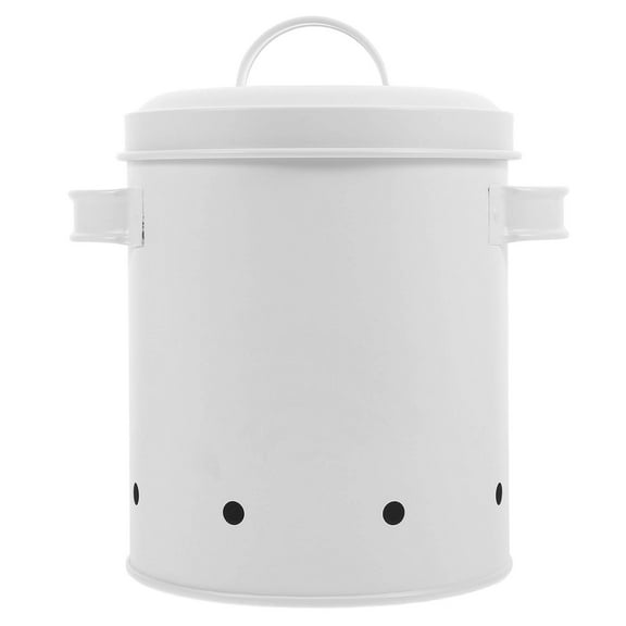 BESTYASH White Garlic Storage Jar Holder for Kitchen Use - Ideal for Onion, Potato, and Ginger Storage