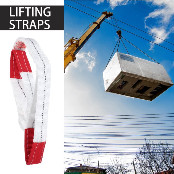 BESTYASH White Heavy Duty Rigging Sling Strap for Reliable Industrial and Construction Use