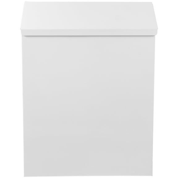 BESTYASH White Iron Wall Mount Mailbox Locking Letter Box Vintage Style for Outdoor Home Use