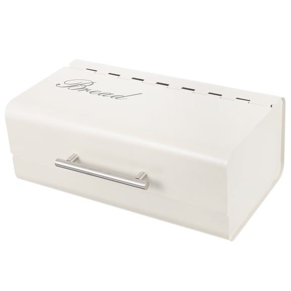 BESTYASH White Metal Bread Holder for Kitchen Countertop Bread Storage and Organization