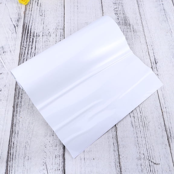 BESTYASH White PVC Car Sticker Film Waterproof Self Adhesive Vinyl Wrap for Car Motorcycle Laptop