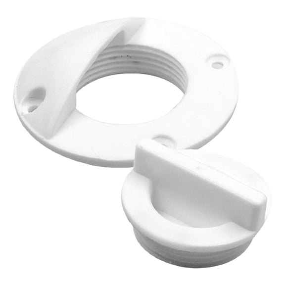 BESTYASH White Plastic Boat Scupper Drain Valve for Durable Marine Grade Water Discharge