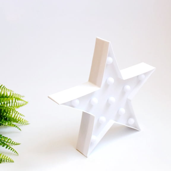 BESTYASH White Plastic Star Lights Battery Operated for Home Cafe Bar Decorative Ambiance