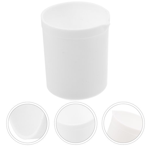 BESTYASH White PTFE Laboratory Beaker with Wide Stable Base and Convenient Pouring Spout for Accurate Measurements