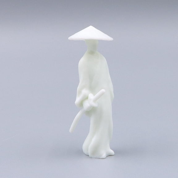 BESTYASH White Resin Miniature Character Figurines for Decoration Perfect for Bonsai and Terrariums 2pcs
