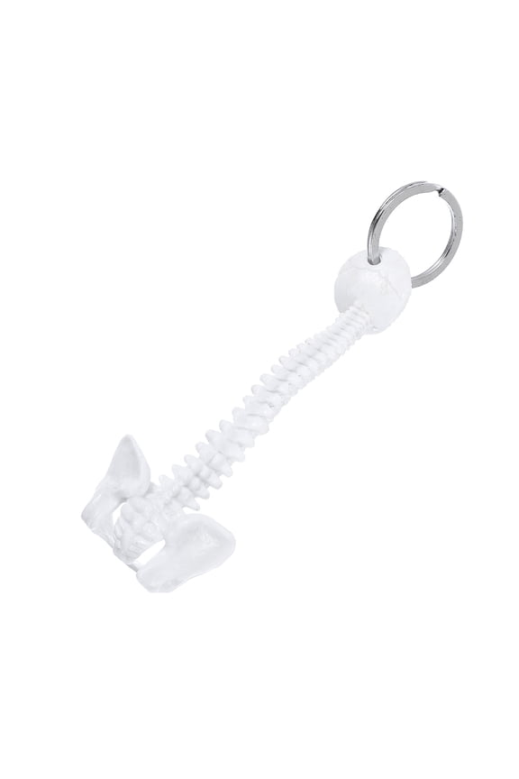 White Spine Model Keychain, Plastic Material, Perfect for Bags, Phone Charms, and Daily Accessories