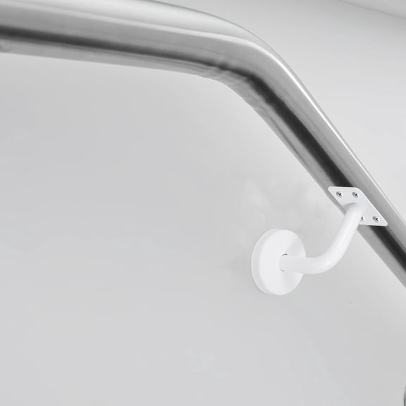 BESTYASH White Handrail Stair Brackets Stainless Steel Solid Construction for Porch and Basement