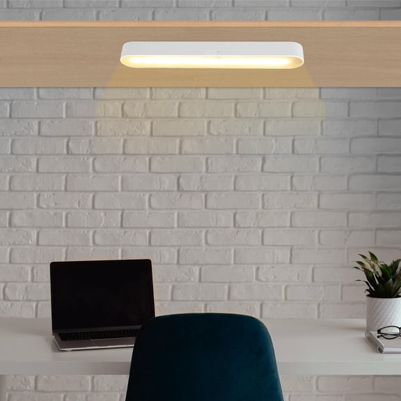 BESTYASH White USB Rechargeable Under Cabinet Touch Lamp for Home Magnetic Design Compact Size 11.8 in