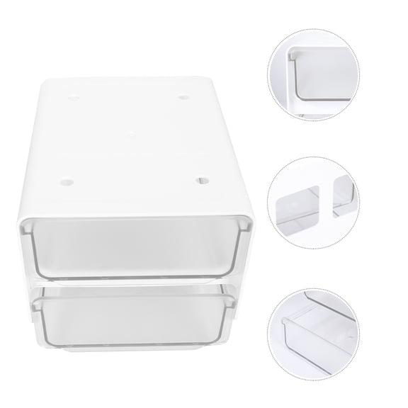BESTYASH White Under Desk Storage Drawer for Pens, Documents, and Office Supplies, Multi-Purpose Hidden Organizer 7.5x2.5x3.5 Inches