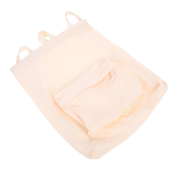 BESTYASH White Nylon Drawstring Bag, Lightweight Sports Gym Cinch Sack Backpack for Travel