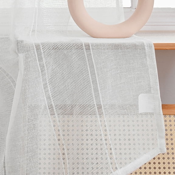 BESTYASH White Window Curtain for Home Or Car Privacy Window Cover Energy Efficient Curtain